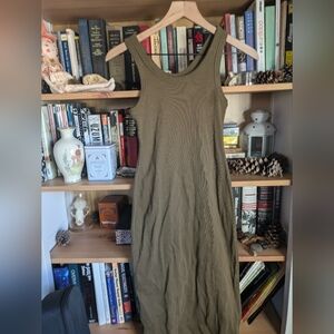 Everlane 90s Rib Dress Size XXS Olive